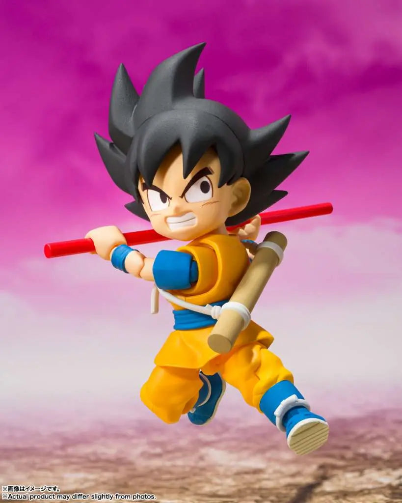 Figurine Mini Son Goku Daima S.H.Figuarts Bandai - poses dynamiques et points d'articulation Dragon Ball