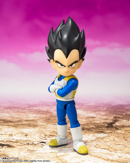 Mini figurine Vegeta Dragon Ball Daima S.H.Figuarts 70mm vue de face