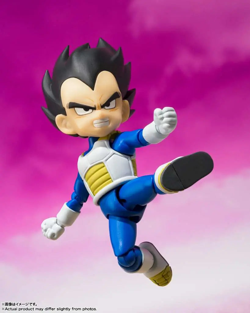Figurine Mini Vegeta Daima S.H.Figuarts Bandai - Pose combat Dragon Ball