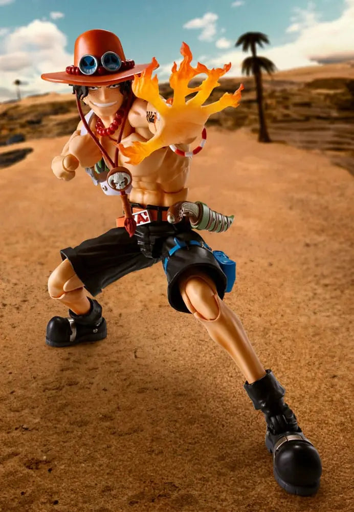 Figurine Portgas D. Ace Fire Fist S.H.Figuarts Bandai - effets flammes feu One Piece