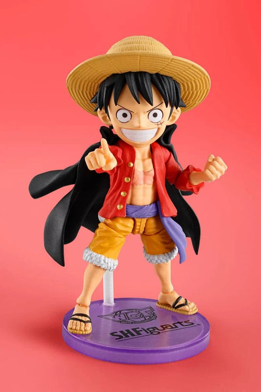 Mini figurine Luffy One Piece World Collectable 75mm vue de face