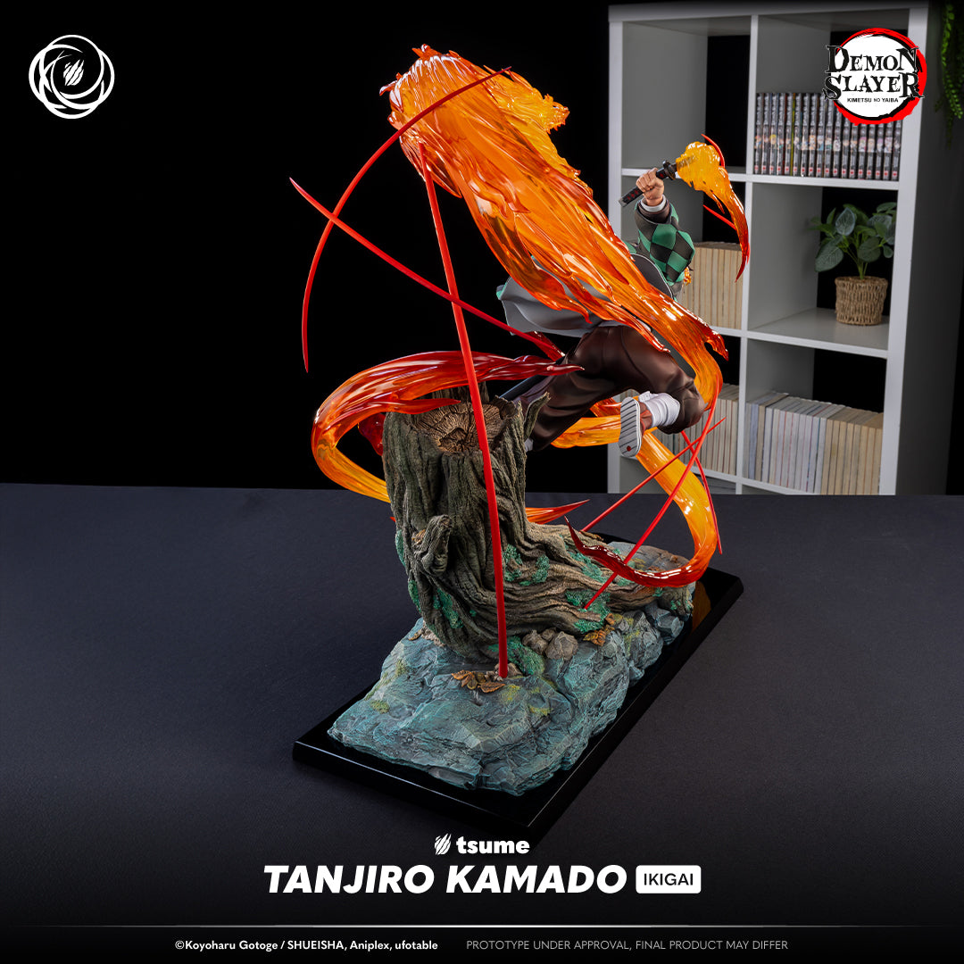 Statue Tsume Tanjiro Kamado Ikigai vue d'ensemble arrière édition limitée Demon Slayer 1/6