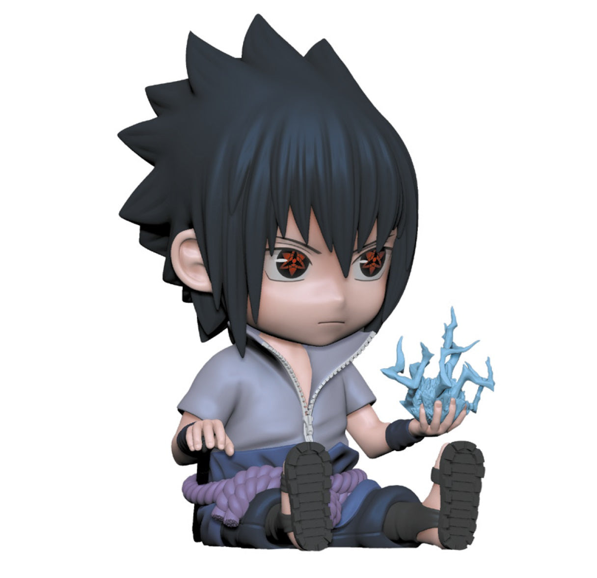 Tirelire Sasuke Uchiha - Vue de profil de la figurine en PVC haute qualité