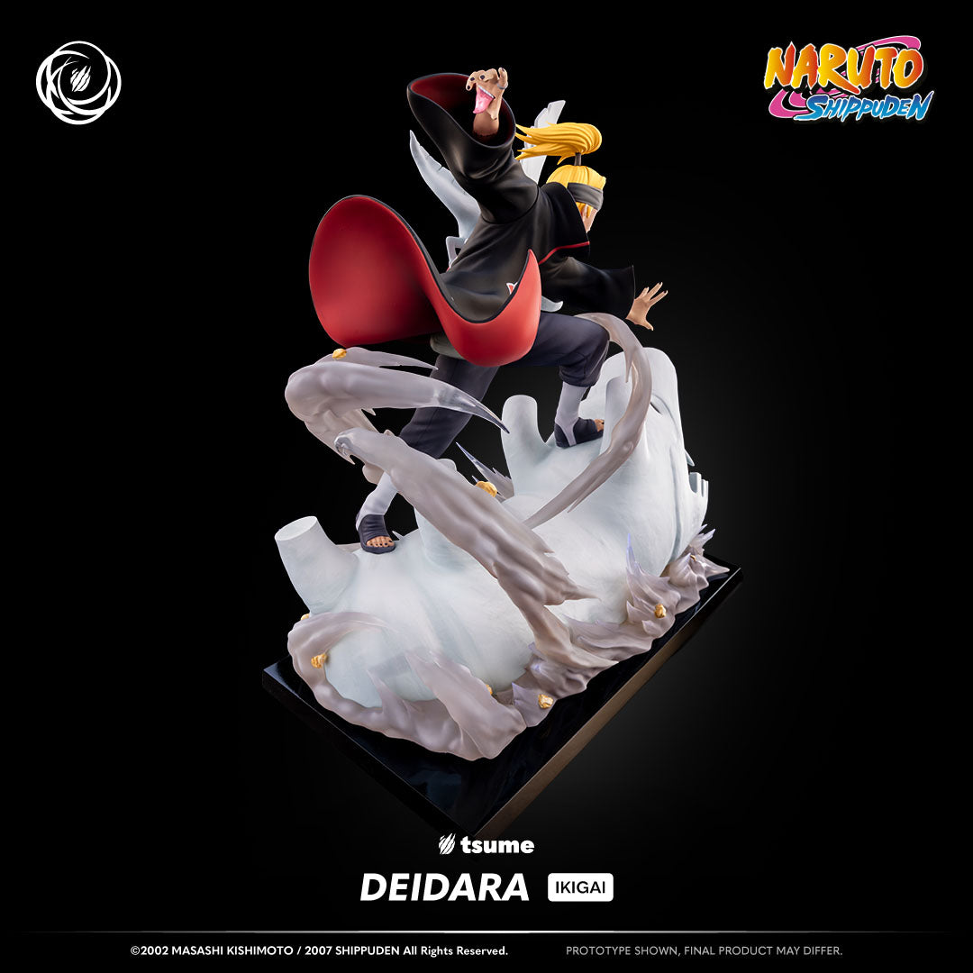 Figurine Tsume Deidara Ikigai vue latérale cape Akatsuki résine collector 1/6