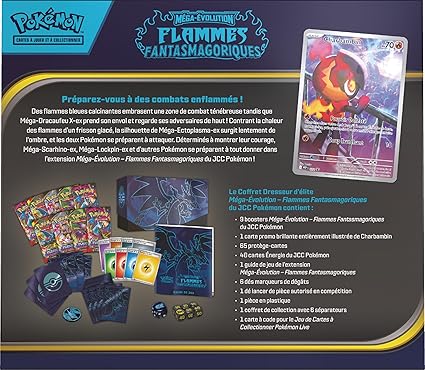Coffret ETB Pokémon ME02 Flammes Fantasmagoriques - Dracaufeu Méga-Evolution français