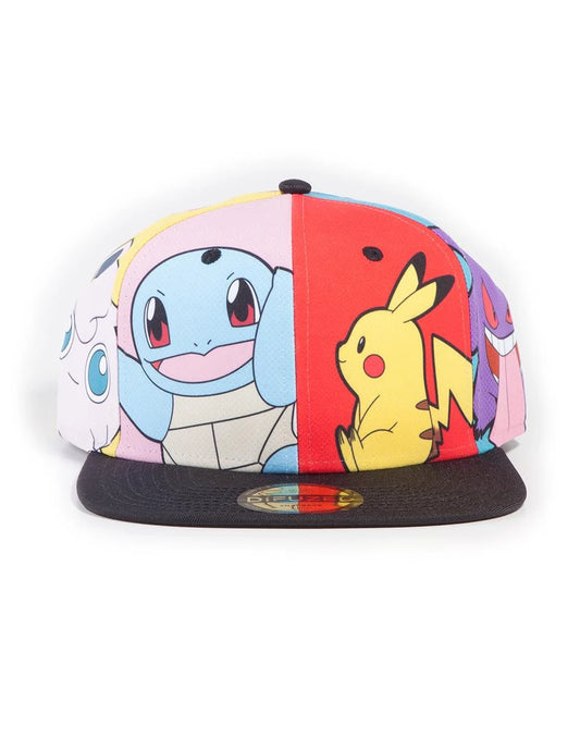 Casquette Pokemon Multi Pop Art snapback polyester design coloré