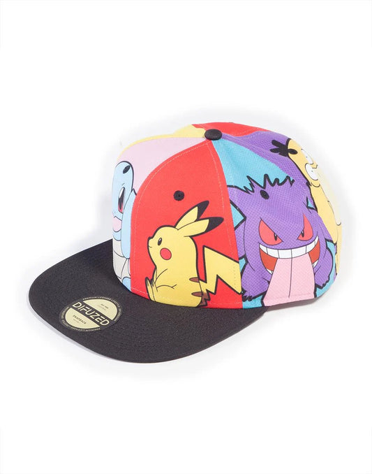 Casquette Pokemon Multi Pop Art snapback polyester design color