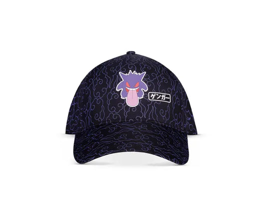 Casquette Pokemon Ectoplasma ajustable 100% coton vue de face