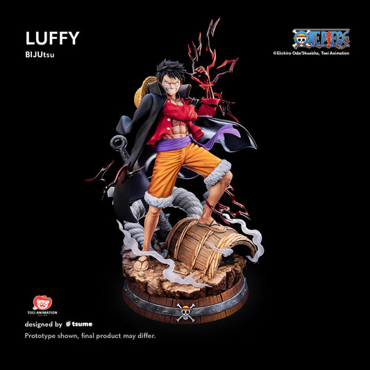 Statue Tsume Monkey D. Luffy Bijutsu vue principale pose victorieuse résine premium 1/4 ONE PIECE