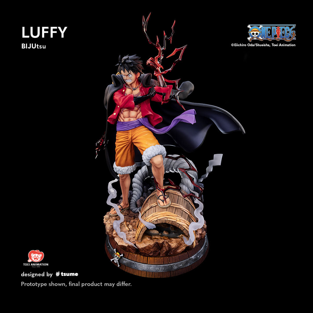 Figurine Tsume Luffy Bijutsu vue latérale détails musculature résine 1/4