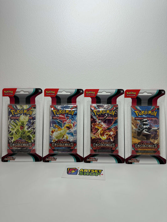 Boosters Blister Pokémon Flammes Obsidiennes EV3 - Tyranocif Dracolosse Dracaufeu Vrombotor français