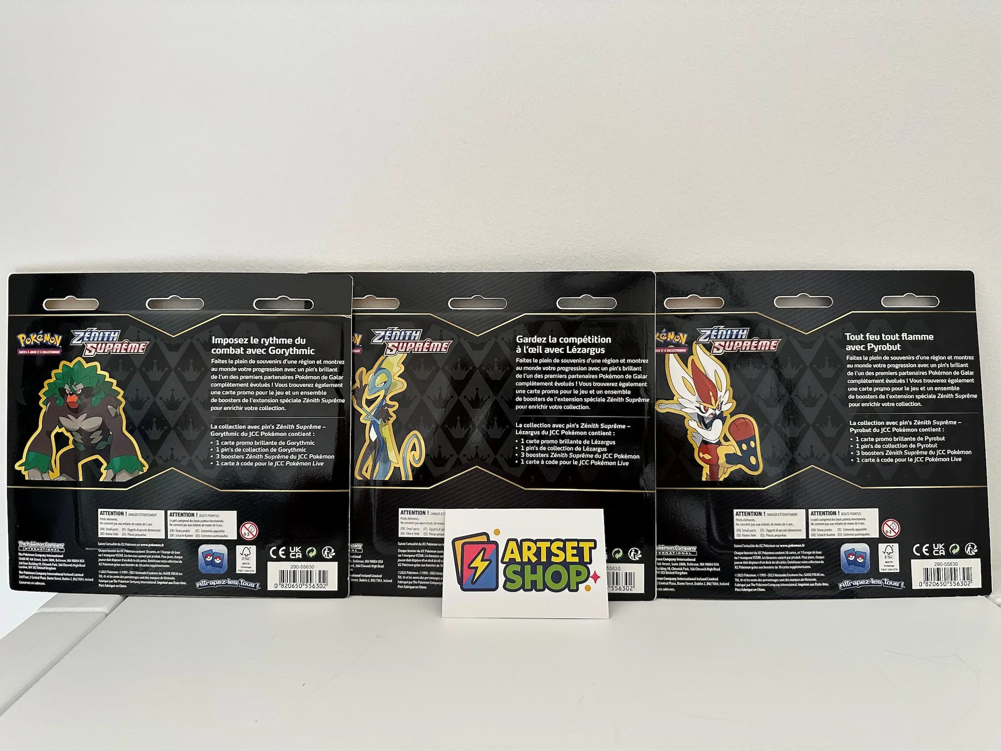 EB12.5 : Artset 3 Tripack - Lézargus Pyrobut Gorythmic - Zénith Supreme - Vue arrière - FRANCAIS