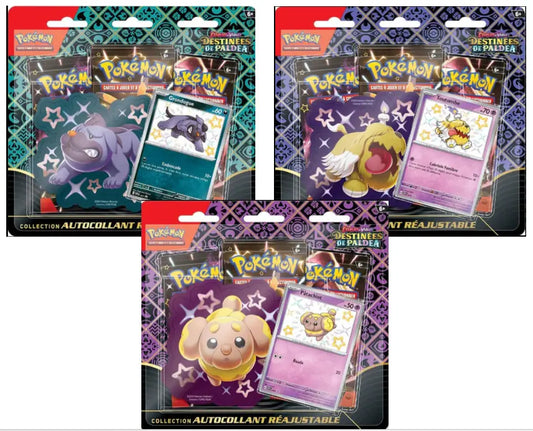Artset 3 Tripack Pokémon EV4.5 Destinées de Paldea Grondogue Patachiot Toutombe français