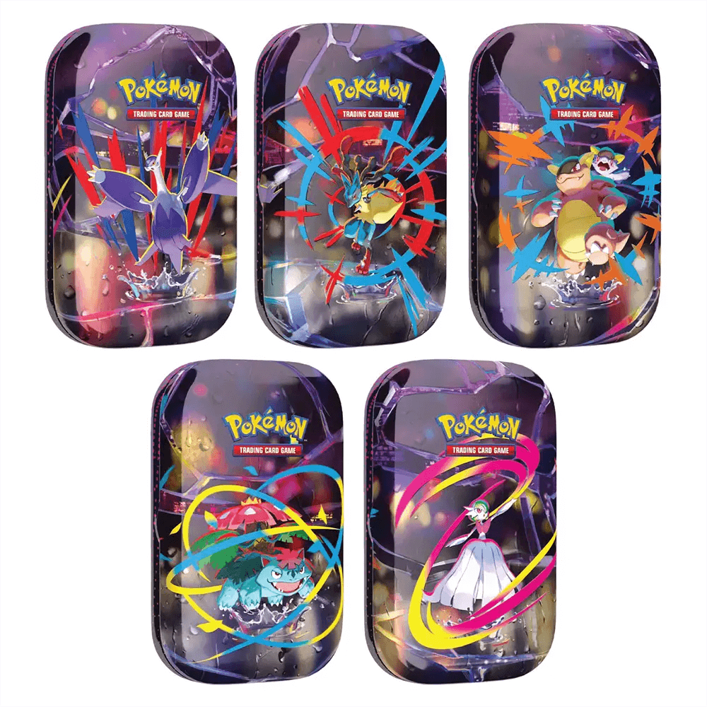 Artset complet de 5 Mini-Tins Pokémon Méga-Evolution ME01 - Méga-Héroïsme