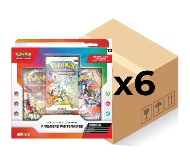 Case scellée de 6 Coffrets Collection Illustration Premiers Partenaires - Série 2 - FRANCAIS - TCG Pokemon