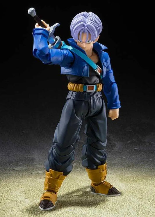 Figurine Trunks Super Saiyan S.H.Figuarts - stance de combat, regard déterminé