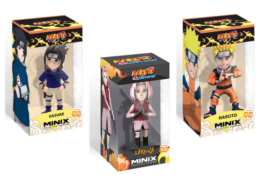 Figurine Naruto Équipe 7 Minix – Naruto, Sasuke, Sakura – Licence officielle 12 cm