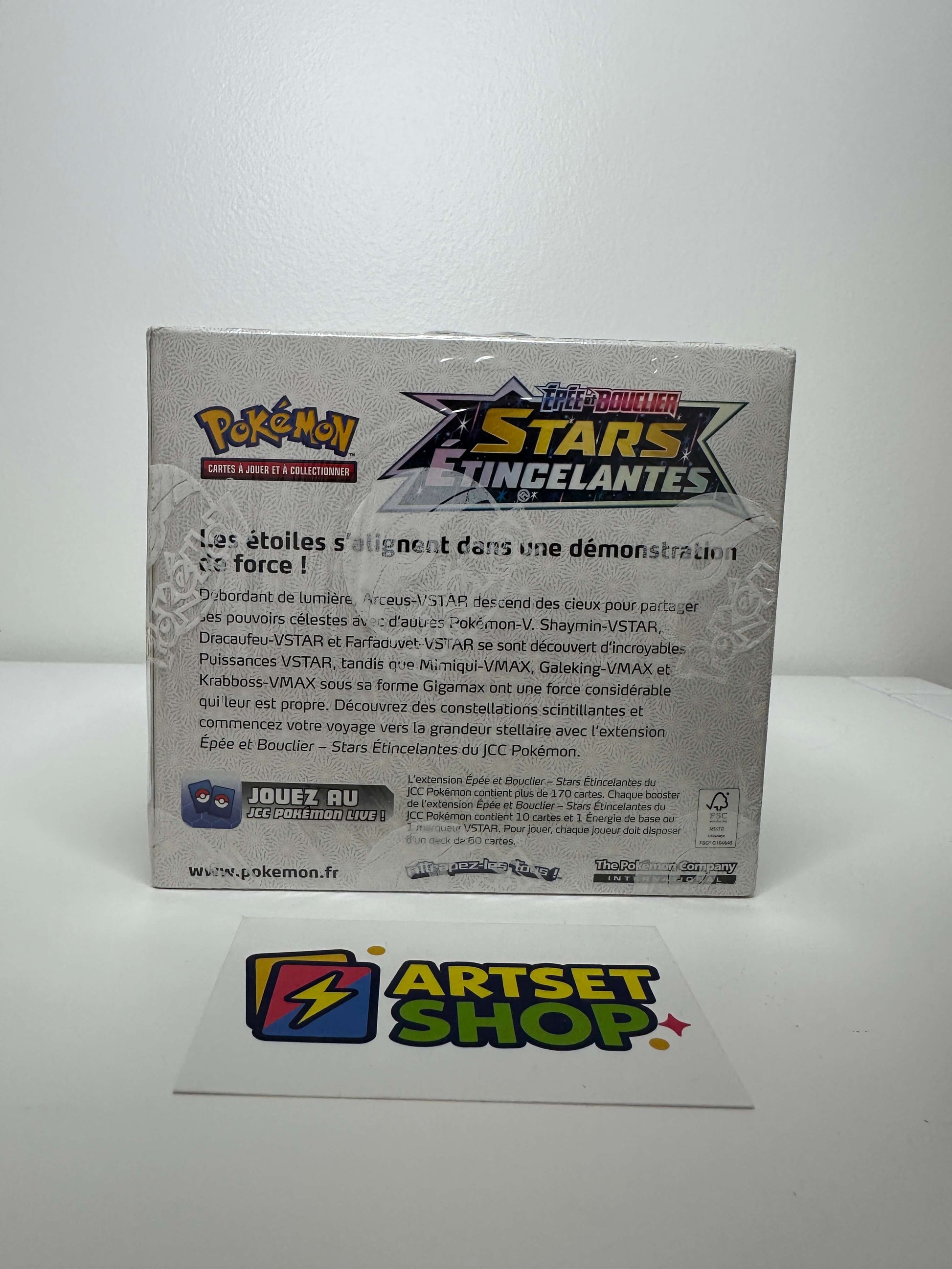 Détail du display Pokémon EB9 Stars Étincelantes - édition française Épée et Bouclie