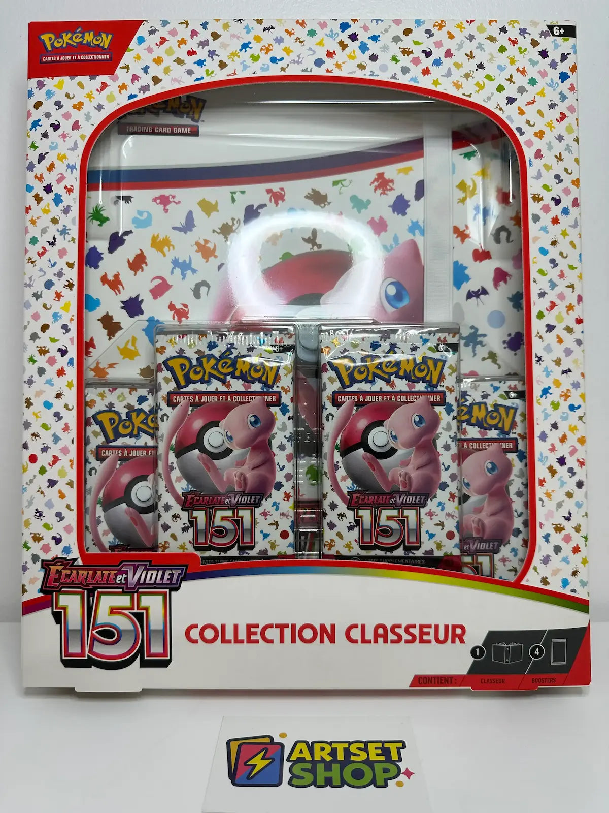 Vue détaillée du classeur Pokémon 151 Ecarlate et Violet avec pages de rangement