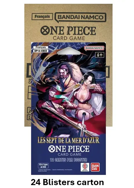 Case Premium One Piece Card Game OP-14 Les Sept de la Mer d'Azur - 24 boosters de cartes à collectionner en français