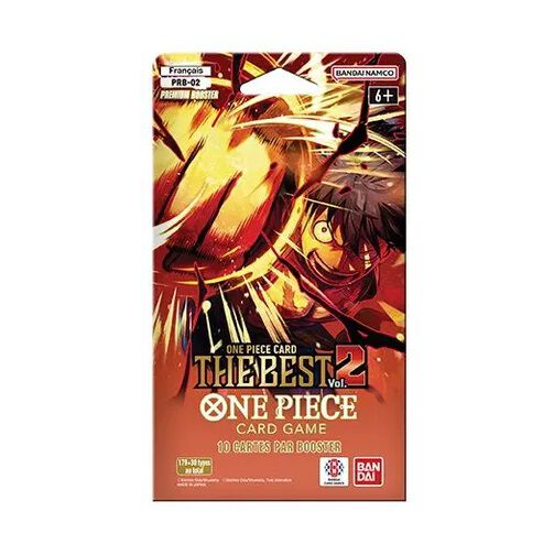 Booster Premium One Piece PRB-02 The Best Vol.2 - Paquet de cartes à collectionner avec 10 cartes incluant des réimpressions exclusives et illustrations parallèles