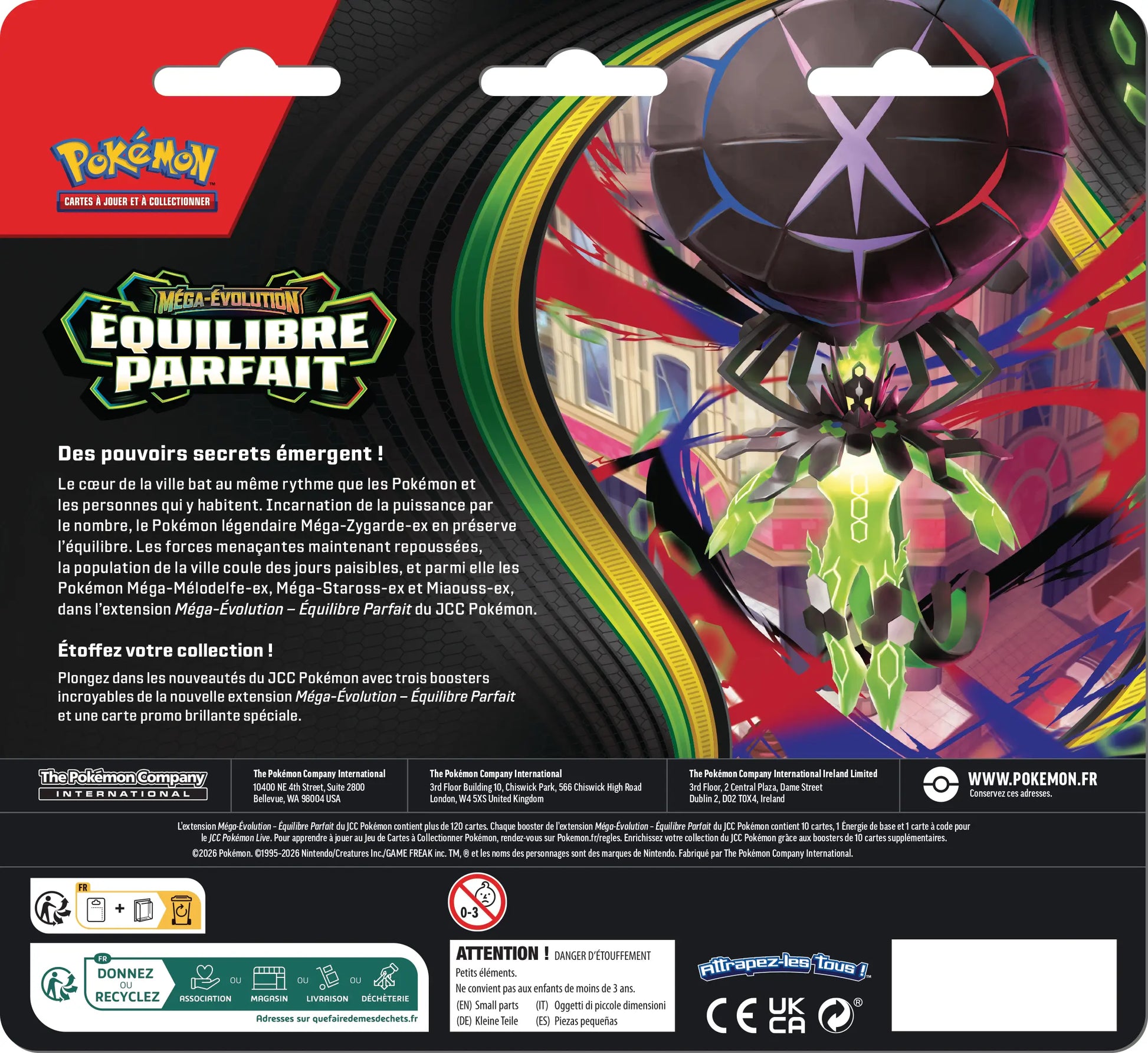 Packaging tripack Pokemon ME03 Germignon Méga-Évolution Équilibre Parfait