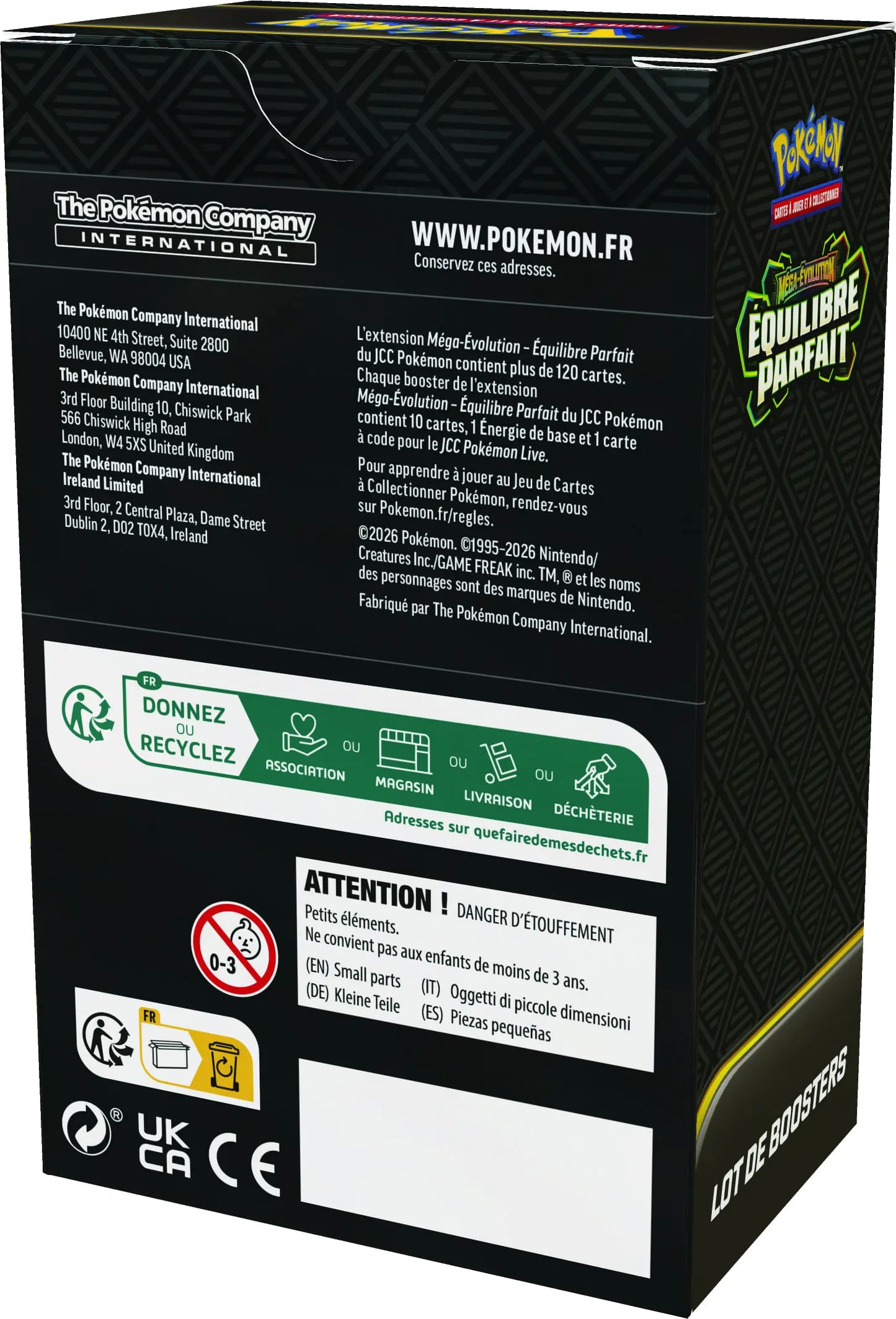 Bundle x6 boosters TCG Pokemon ME03 Méga-Évolution Équilibre Parfait FR