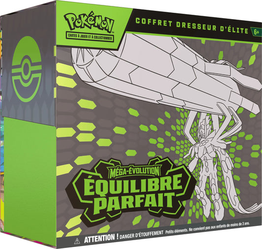 Coffret Dresseur d'Élite Pokemon ME03 Méga-Evolution Équilibre Parfait – Vue gauche boîte française