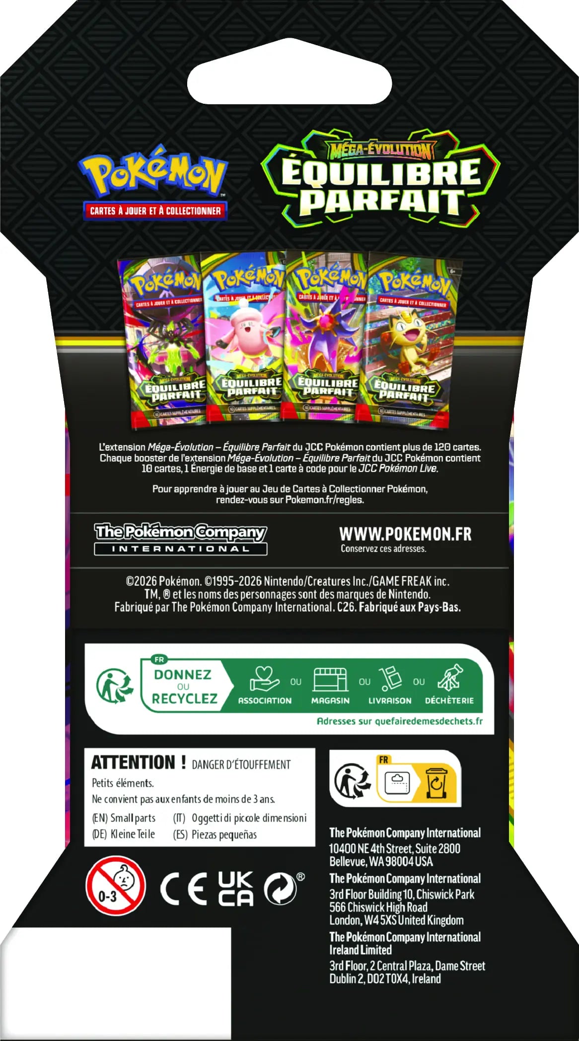 Contenu booster Pokemon Méga-Évolution ME03 - Plus de 120 cartes JCC Pokemon