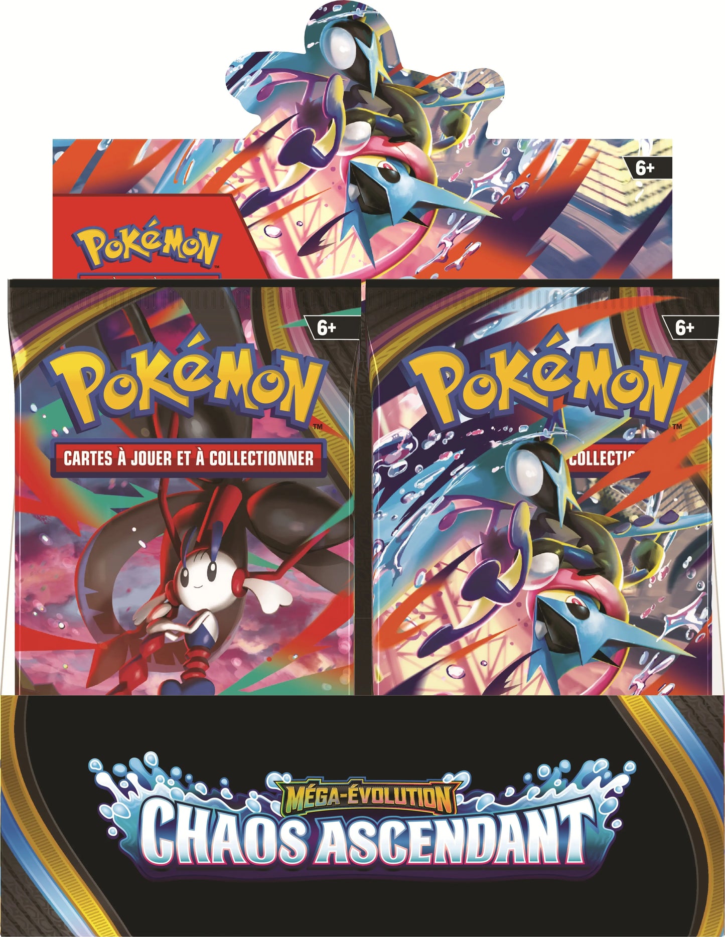 Display 36 boosters face Display 36 Boosters Pokémon ME04 Méga-Évolution Chaos Ascendant VF – vue avant