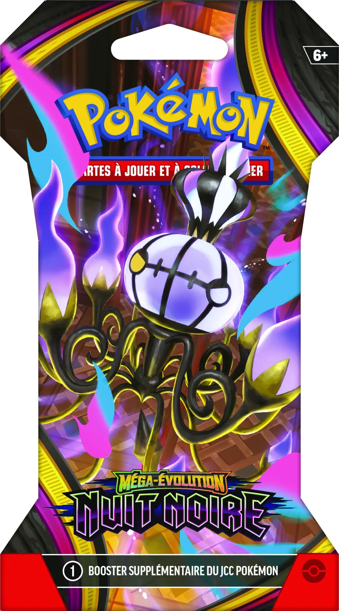 Sleeved Booster Pokémon ME05 Méga-Évolution Nuit Noire - Méga-Chandelure-ex - JCC français