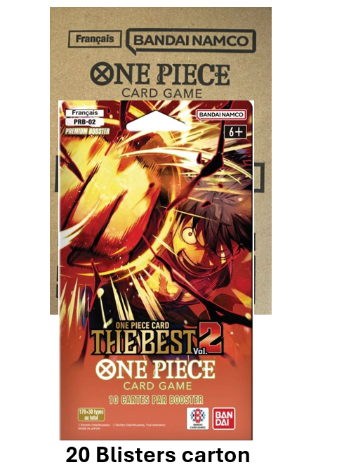 Case Premium One Piece Card Game PRB-02 The Best vol.2 contenant 20 boosters en français - Packaging officiel