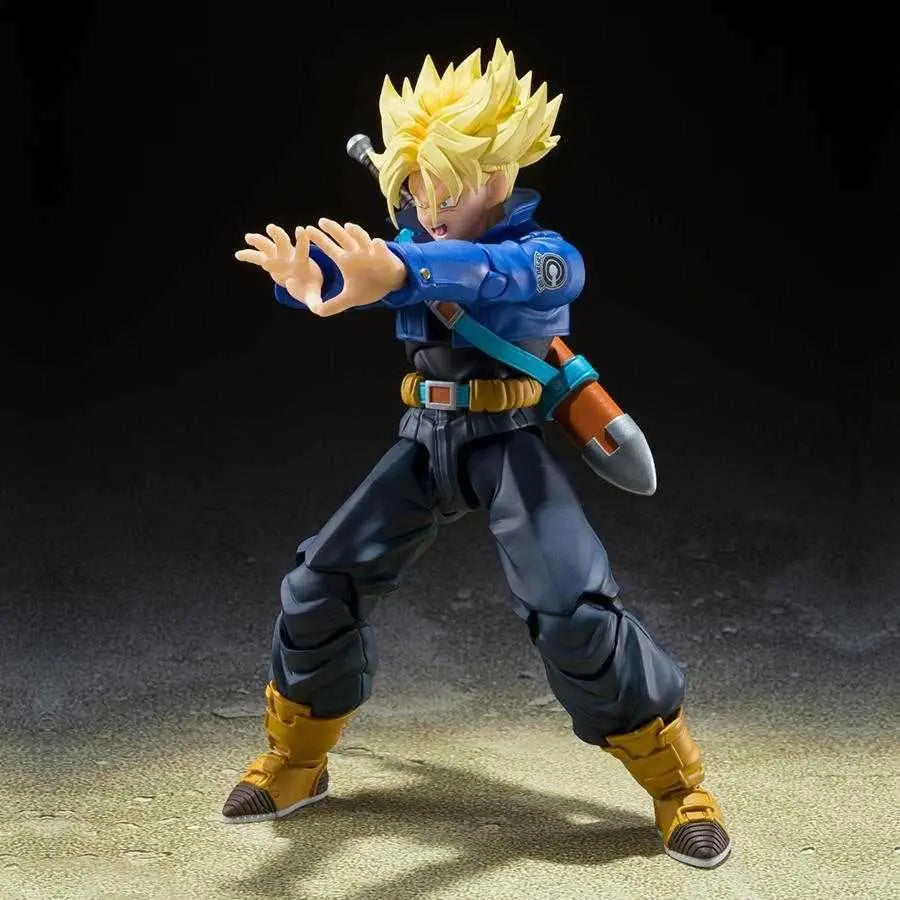 Figurine Trunks Super Saiyan S.H.Figuarts - pose d'attaque