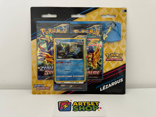 Tripack Pokémon Lézargus Zénith Suprême EB12.5 - Vue de face du packaging français