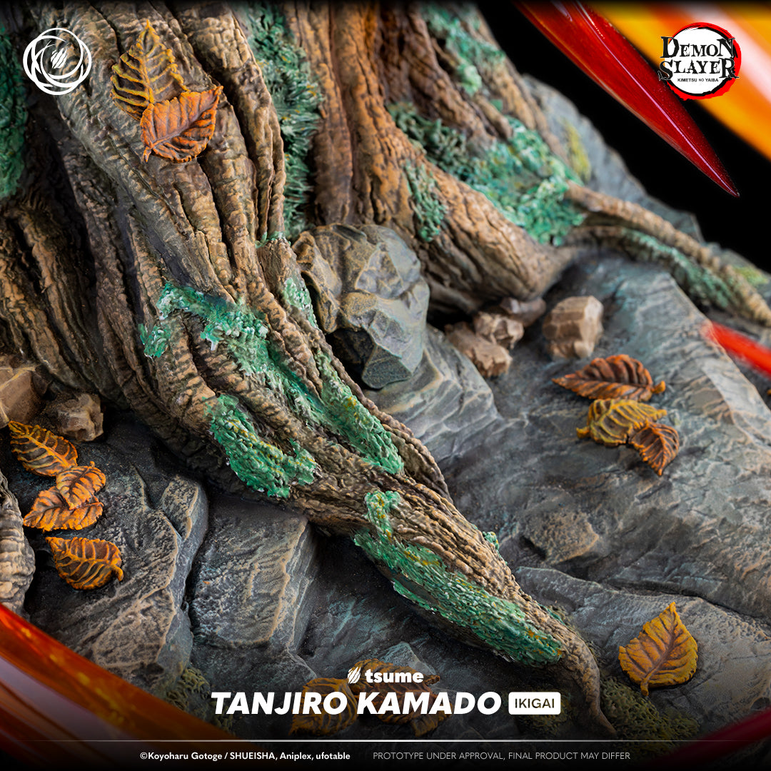 Statue Tsume Tanjiro Kamado Ikigai gros plan détails socle Demon Slayer 1/6