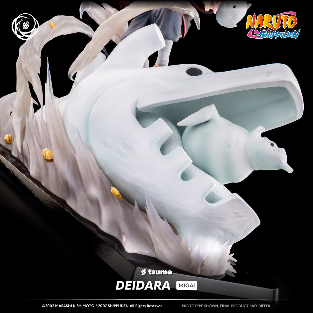 Statue Tsume Deidara Ikigai vue trois-quarts socle détaillé résine premium 1/6