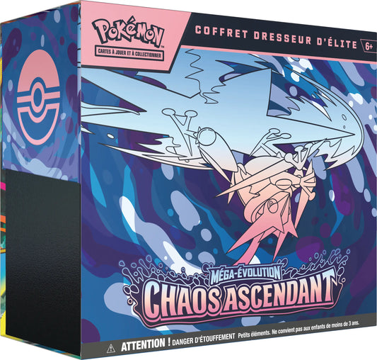 Coffret Dresseur d'Élite Pokémon ME04 Méga-Évolution Chaos Ascendant – vue gauche – version française