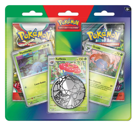 Duopack Pokemon EV01 EV06 Mars 2026 – 2 boosters JCC + pièce métallisée FR