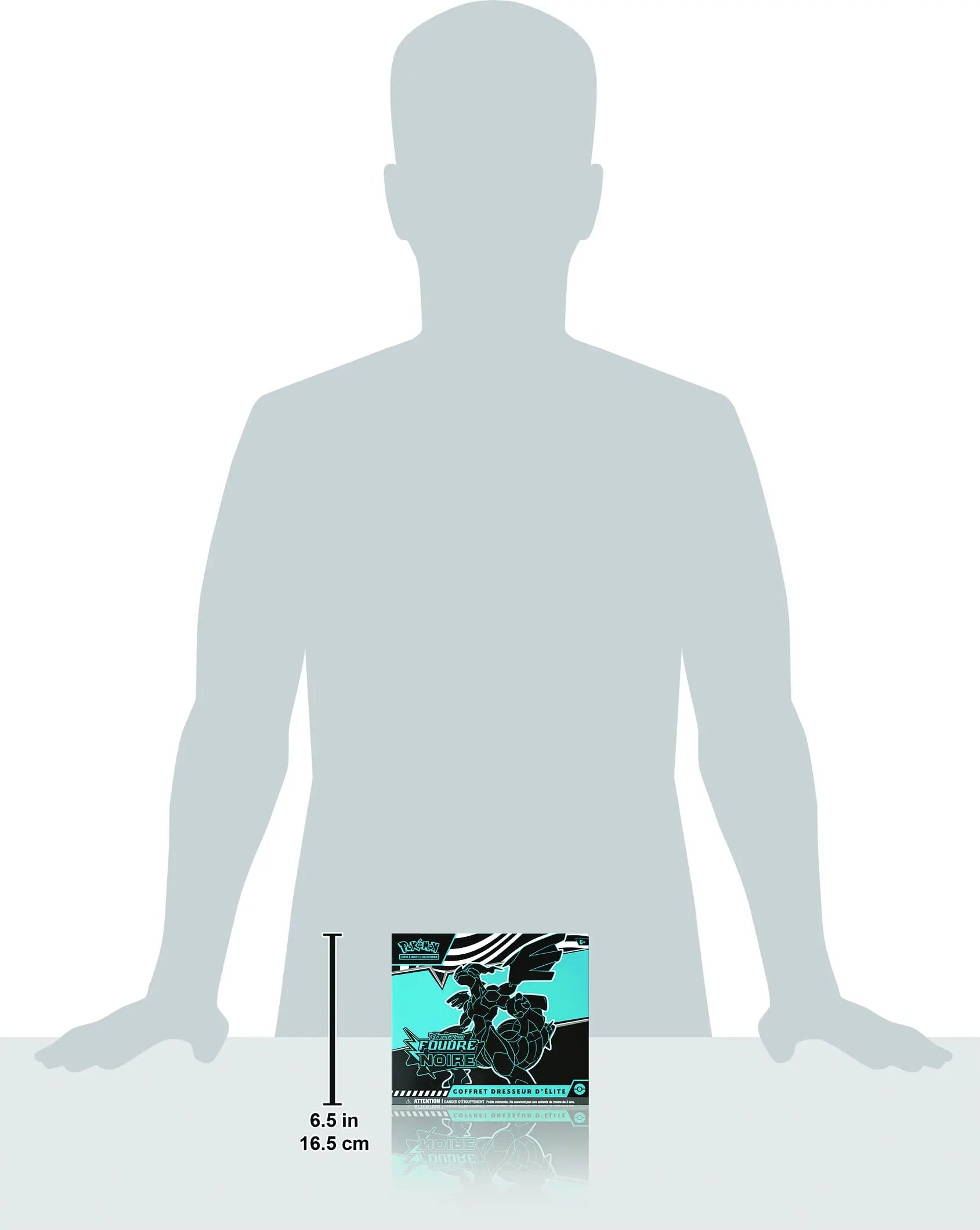 Dimensions et échelle du Coffret Dresseur d'Élite Foudre Noire