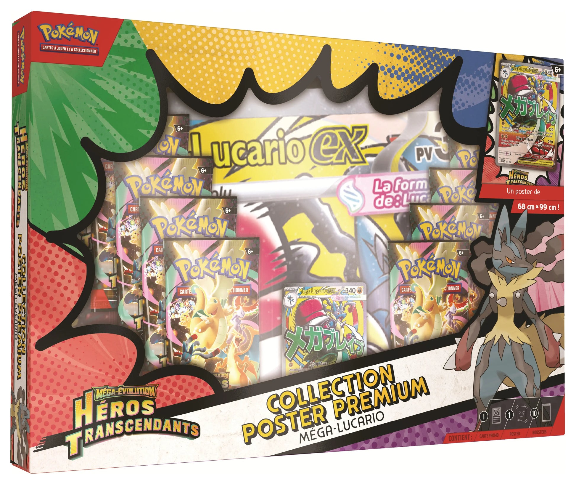 Collection Poster Premium Pokemon ME2.5 Méga-Évolution – Méga-Lucario-ex Héros Transcendants FR