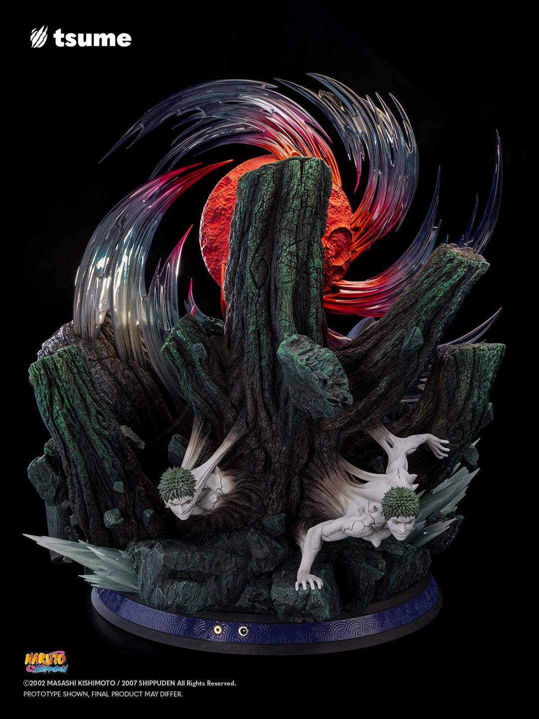 Statue Tsume Obito Uchiha Ultra HQS vue arrière Zetsu résine 1/6 Naruto Shippuden