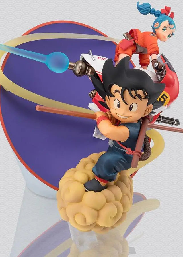 Figurine Dragon Ball Son Goku enfant et Bulma Figuarts ZERO - vue de face