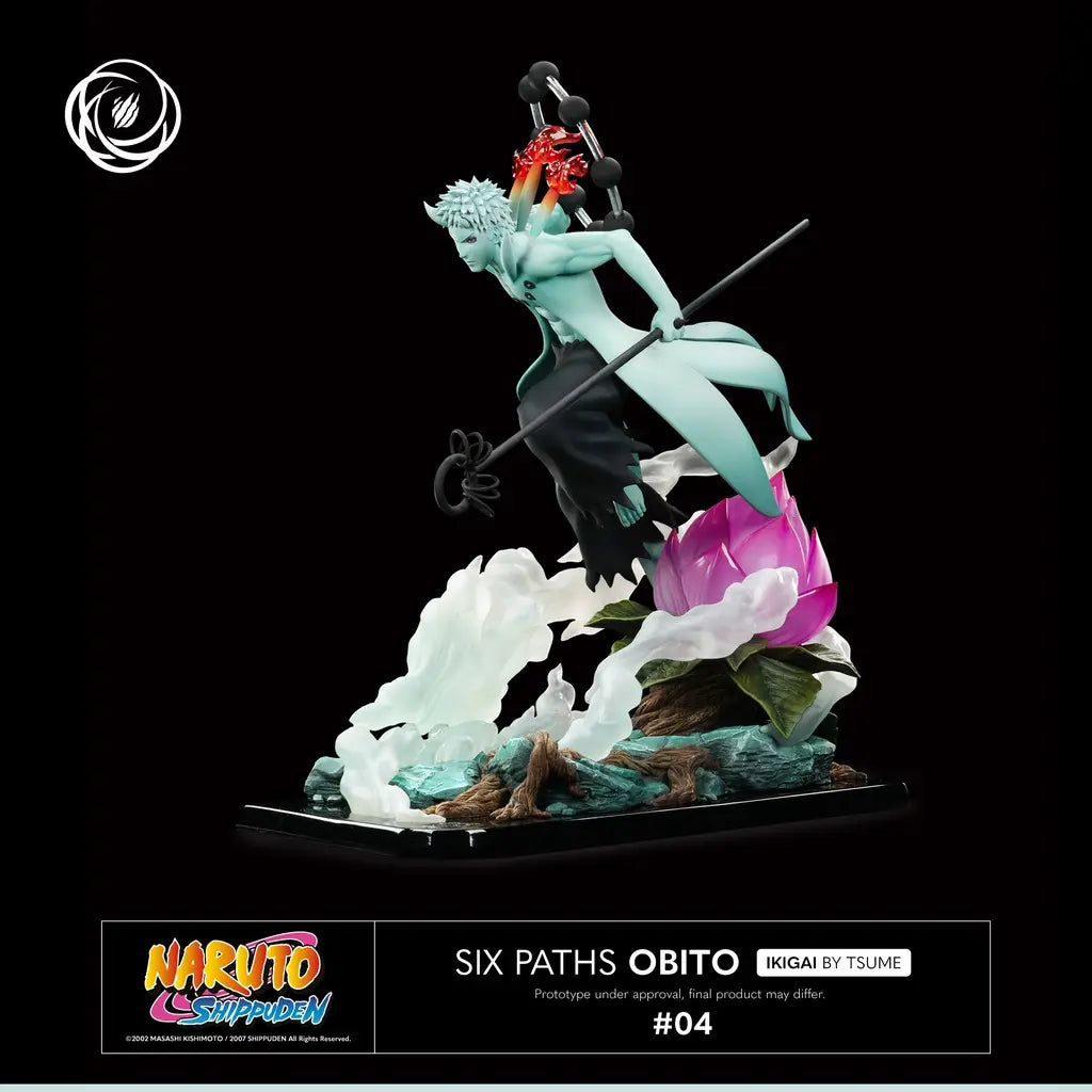Statue Tsume Obito Rikudo Ikigai vue de profil cape détaillée résine 1/6 collector