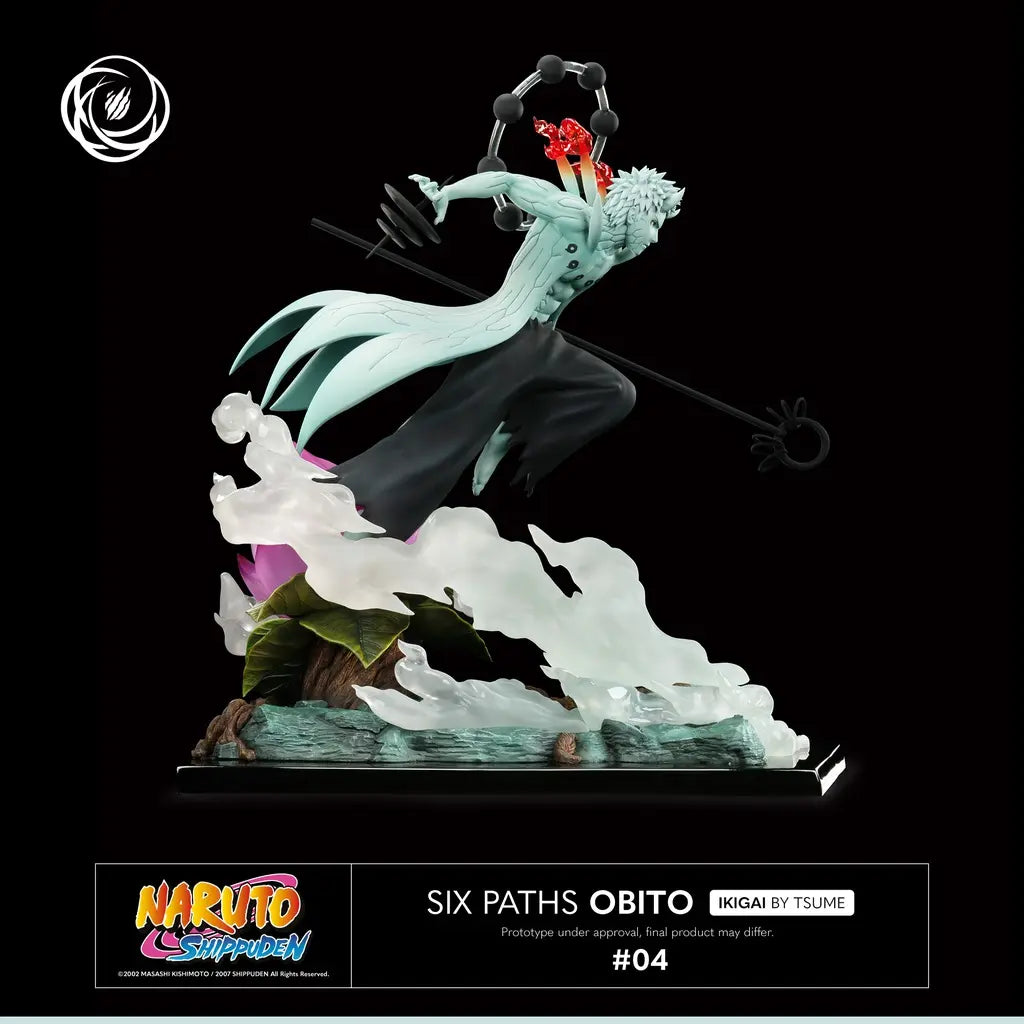 Statue Tsume Obito Six Paths Ikigai vue 3/4 pose dynamique Naruto résine 1/6