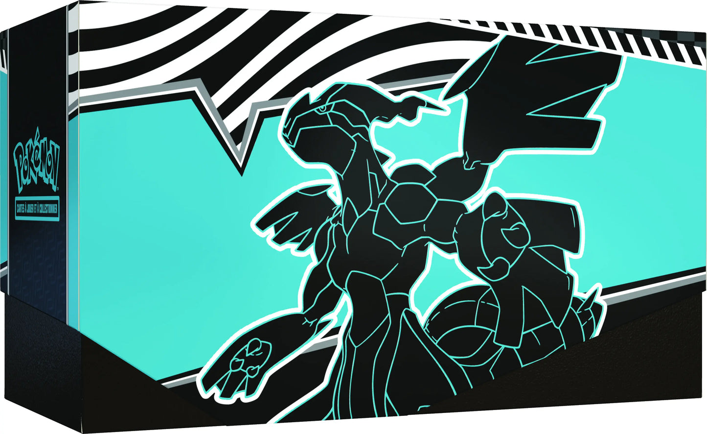 Couvercle intérieur illustré du coffret ETB Foudre Noire