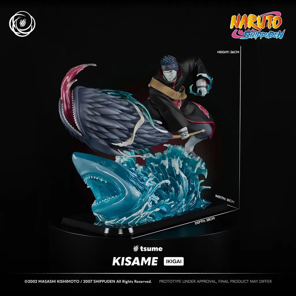 Statue Tsume Kisame Hoshigaki Ikigai 1/6 – vue d'ensemble sur fond noir – résine collector Naruto Shippuden