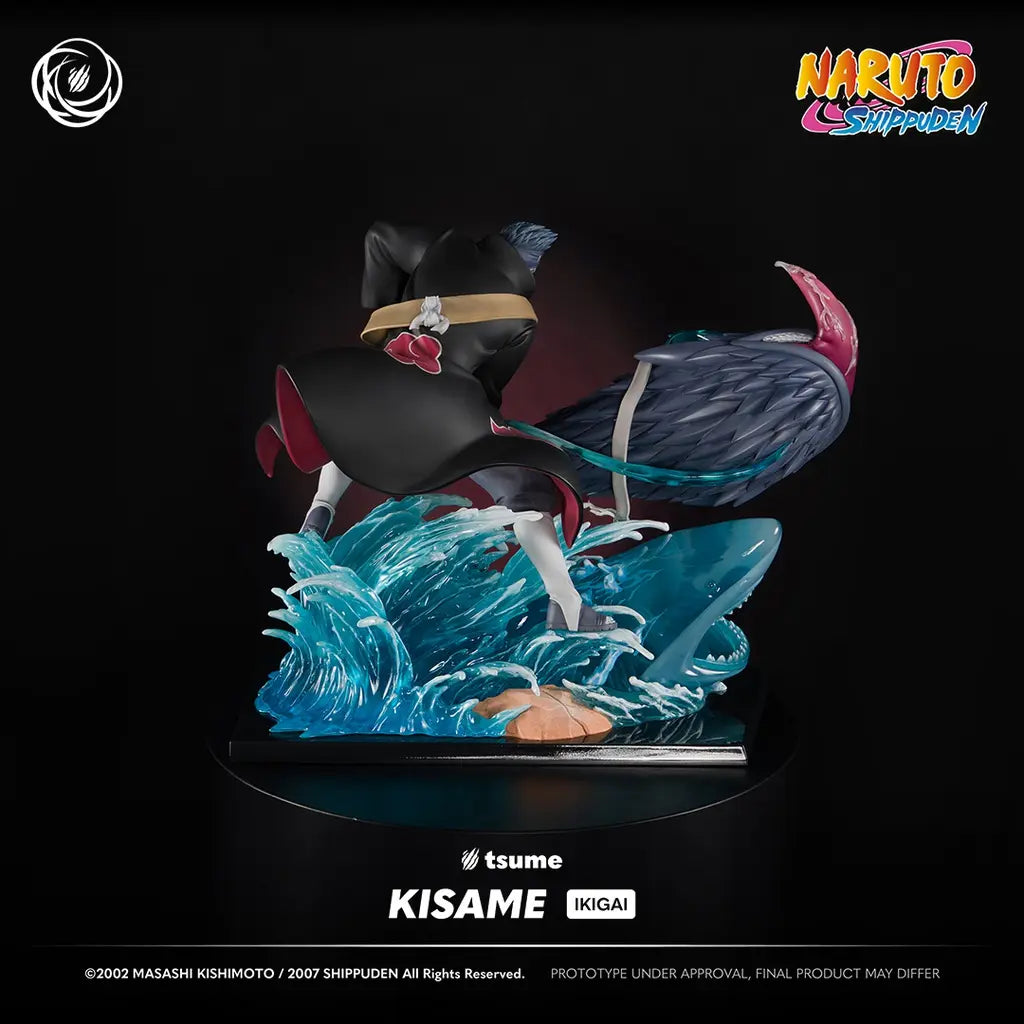 Statue Kisame Ikigai Tsume – vue latérale droite, Samehada écaillée et vague Suiton déchaînée – Naruto Shippuden