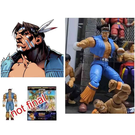 Figurine Hawk Street Fighter 2 échelle 1:12 Jada Toys - vue de face avec accessoires