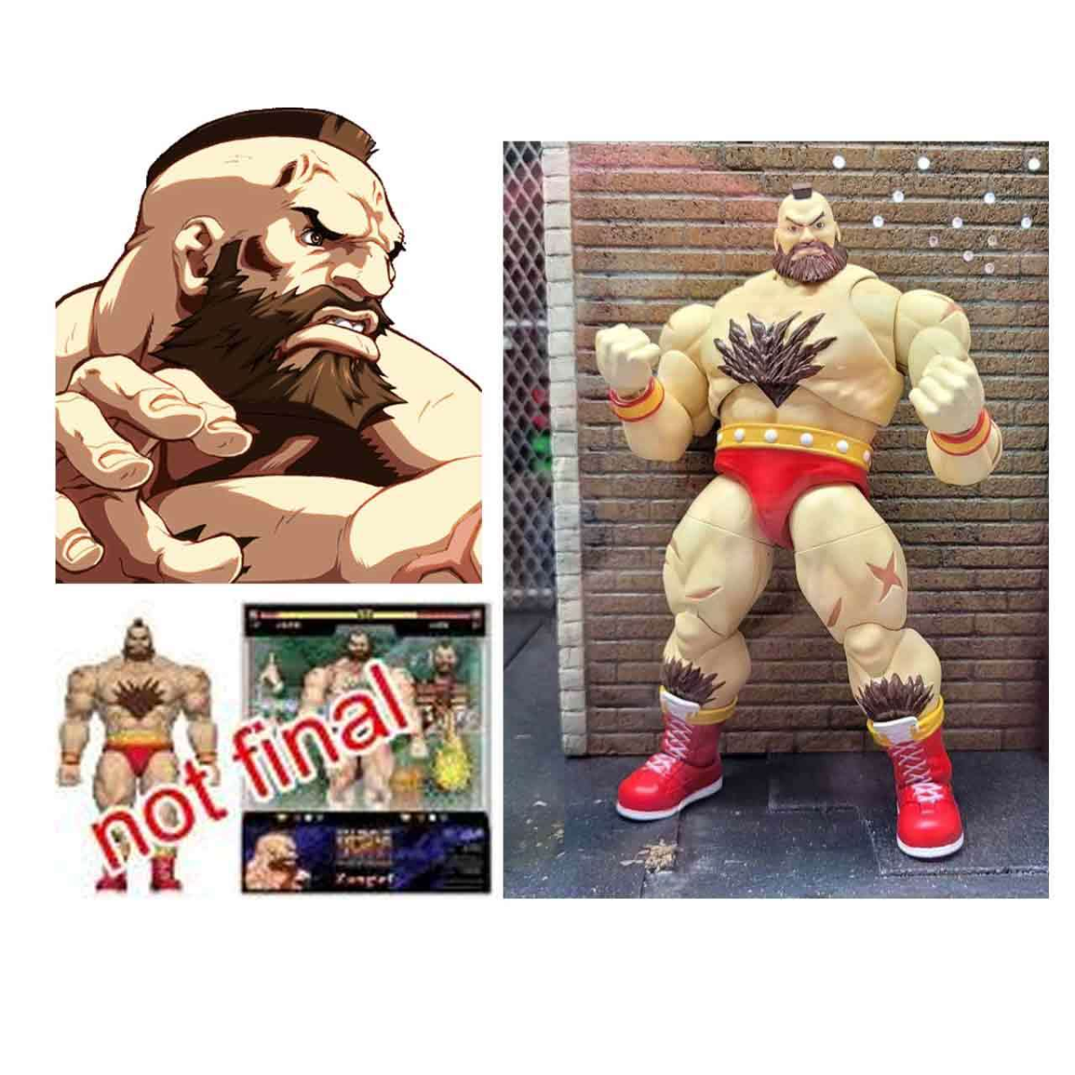 Figurine Street Fighter 2 Zangief échelle 1:12 Jada Toys avec accessoires et boîte arcade