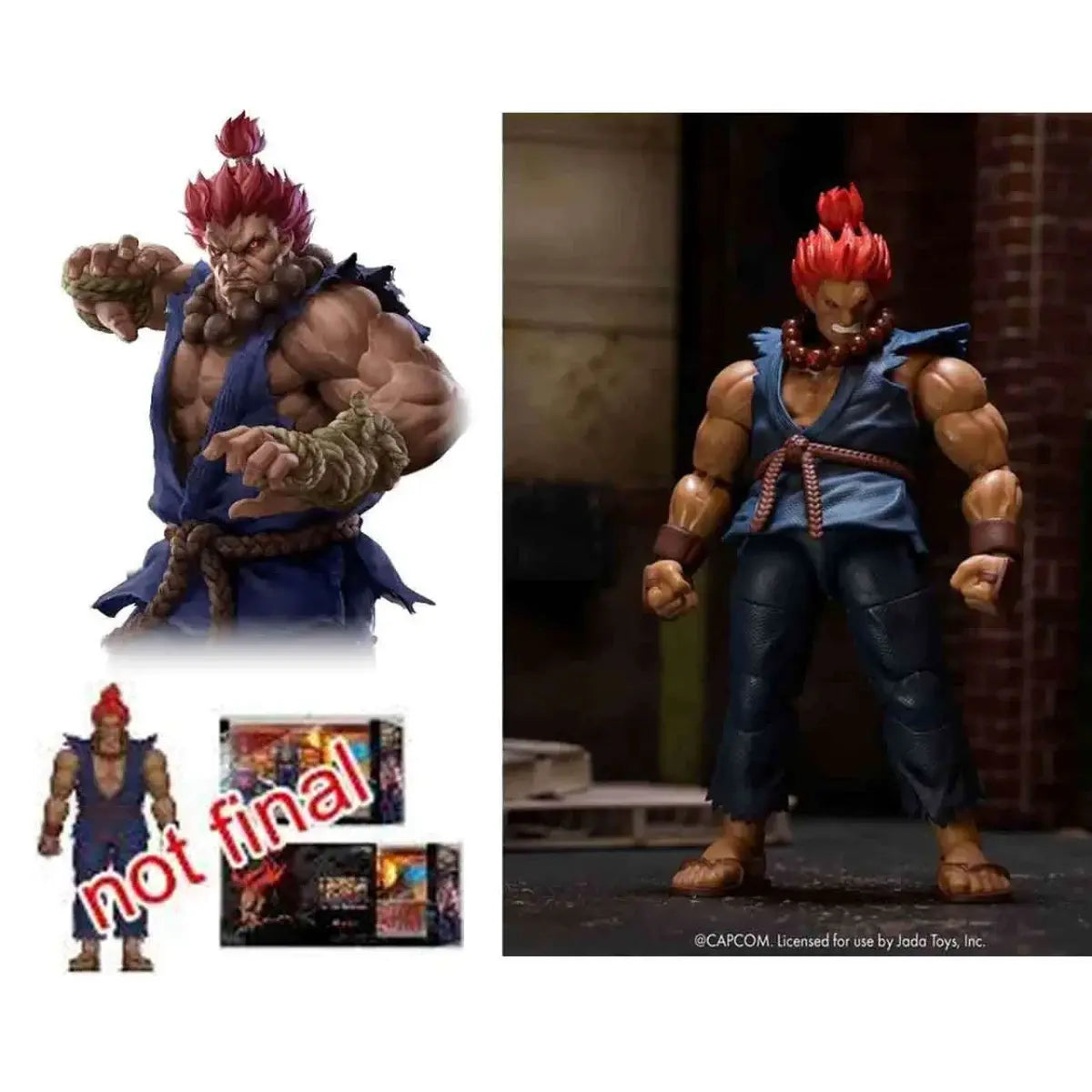 Packaging Akuma Street Fighter 2 - boîte collector Jada Toys avec fenêtre